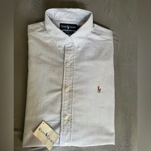 Ralph Lauren Mens Yarmouth striped shirt 16 1/2 -36